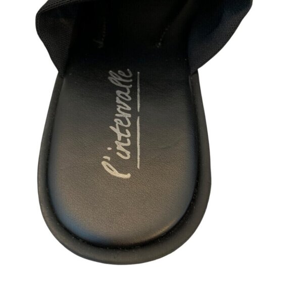 l'intervalle Jourdan Black Lycra Heels Sandals Womens 38/7.5-8 Black Y2K Italy - Picture 9 of 10